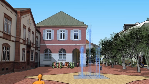 Animation des umgestalteten Marktplatzes in Schopfheim