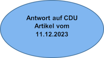 Antwort auf CDU Artikel